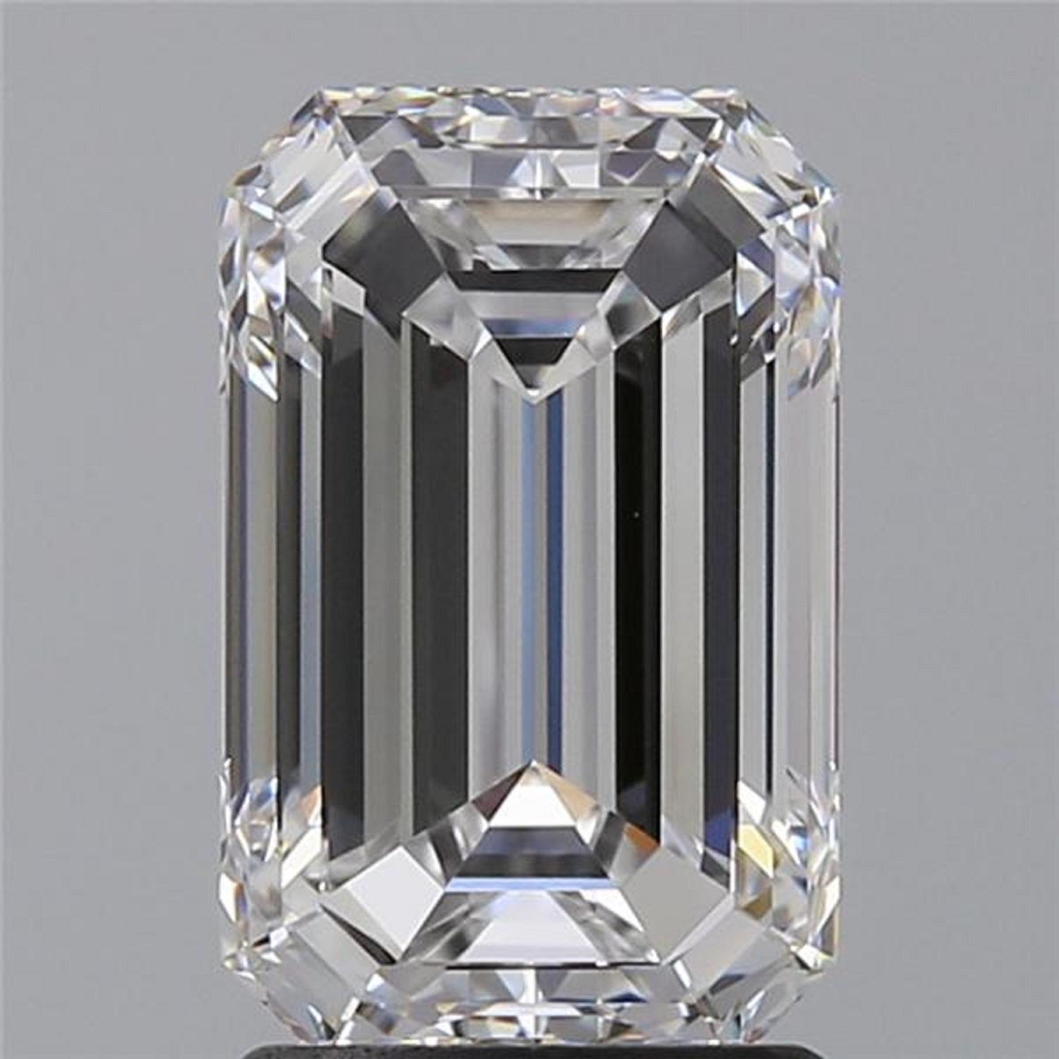 Modern Internally Flawless D Color GIA Certified 2.23 Carat Emerald Cut Diamond Ring