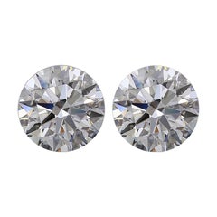 Internally Flawless D Color GIA Certified 3.24 Carats Round Diamond Studs