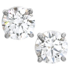 Internally Flawless GIA Certified 4 Carat Diamond Studs