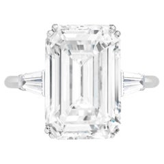 Internally Flawless D Color GIA Certifield 5 Ct Emerald Cut Diamond Ring