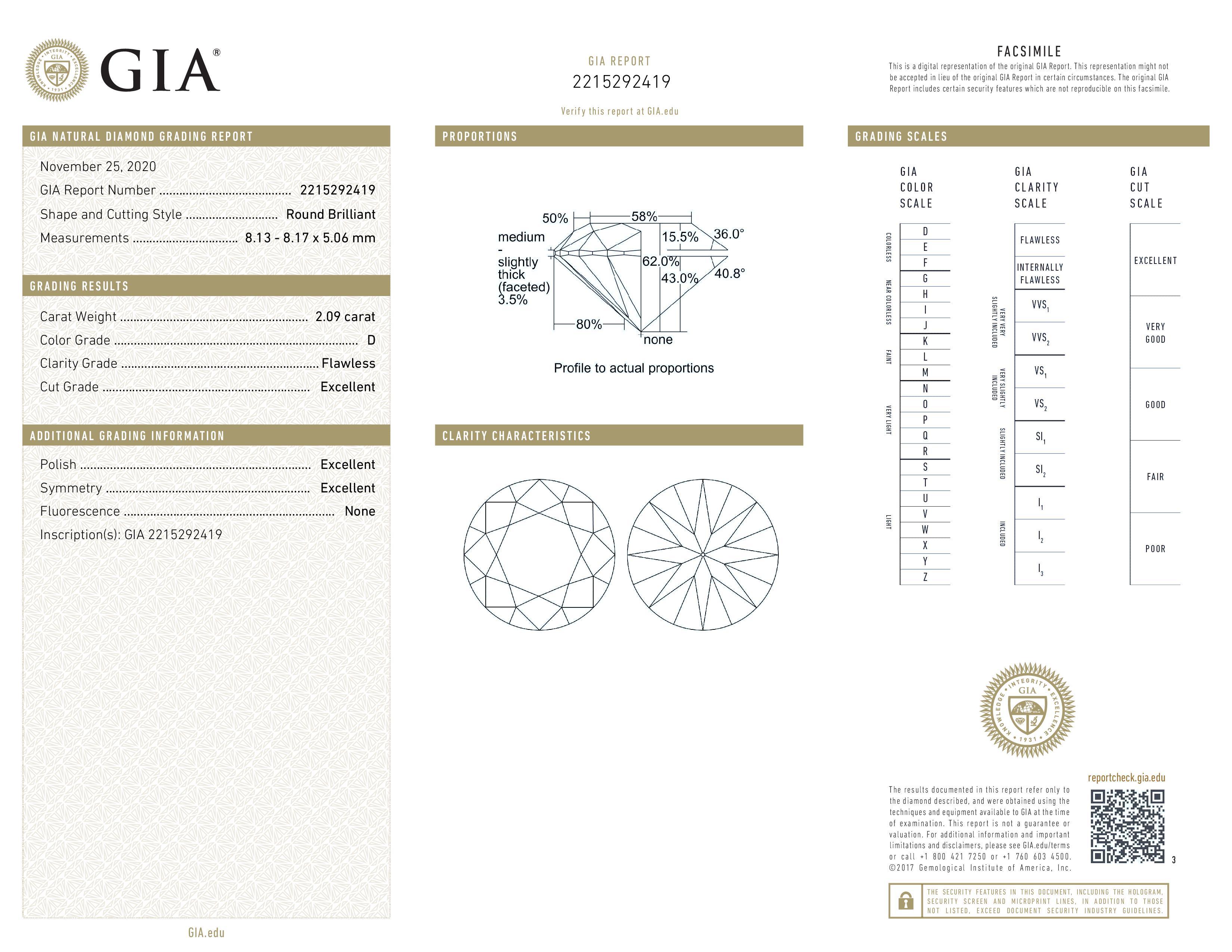 INTERNALLY FLAWLESS D/E Color GIA Certified 4.16 Carat Round Diamond Studs
triple excellent
none fluorescence