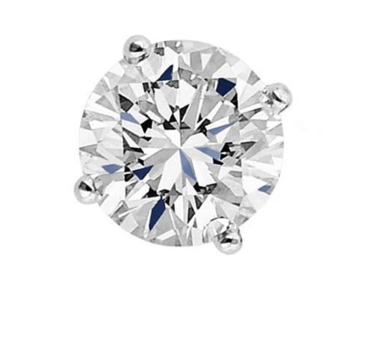 Internally Flawless E/F GIA Certified Round Brilliant Cut Diamond Studs 