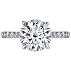 GIA Certified 2 Carat Brilliant Cut Diamond 3 EX