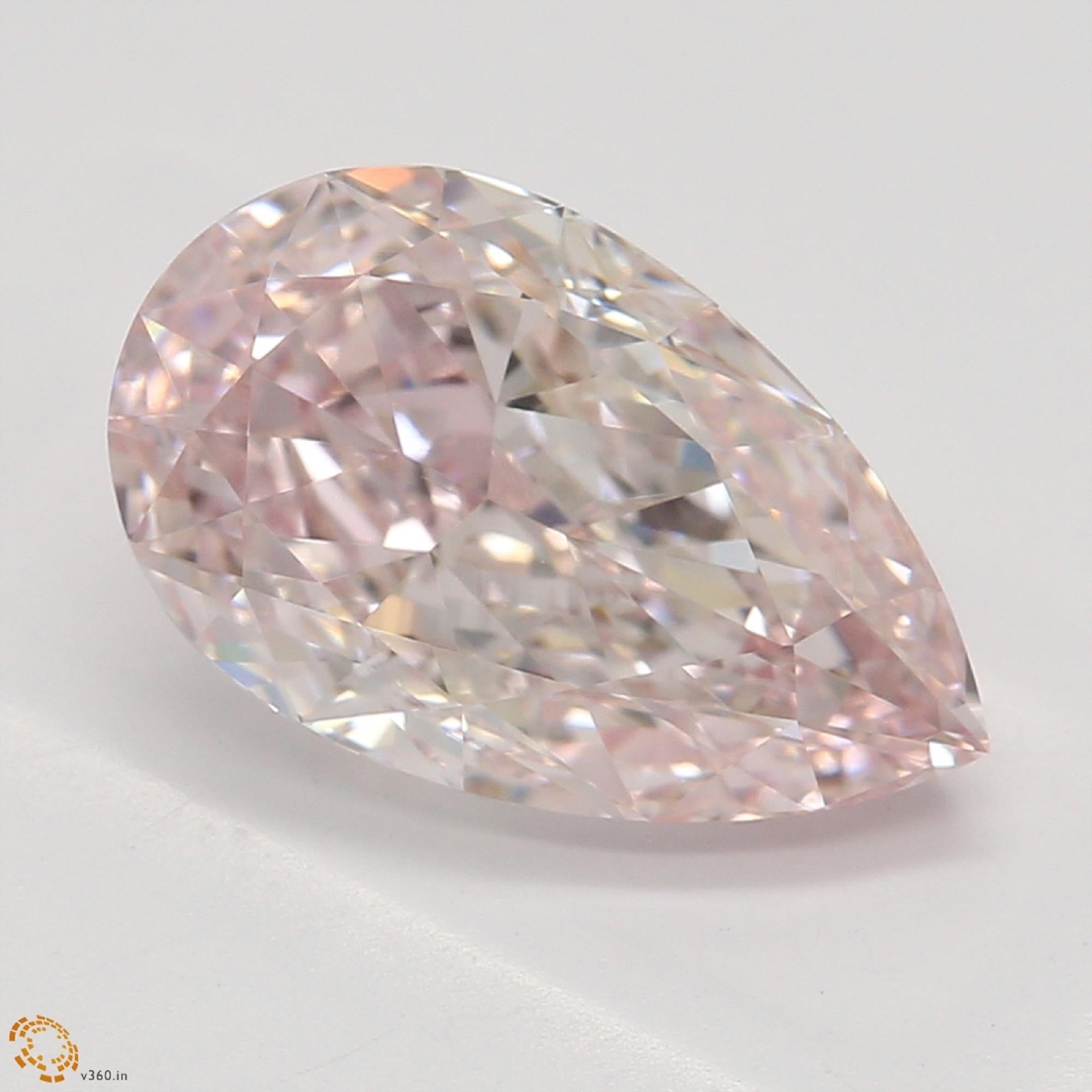 pink pear shaped diamond ring