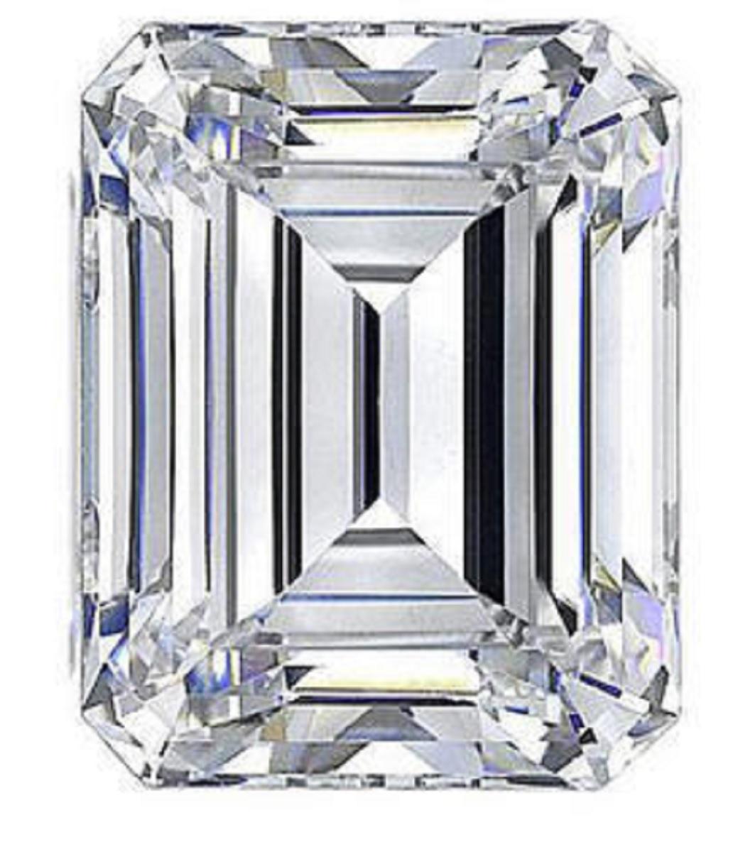 A very high quality 3.02 carat emerald cut diamond has excellent VS1 clarity, beautiful white color, and a bright, lively, sophisticated cut! This is a very well cut diamond and has an amazing faceting pattern that emerald cut lovers will certainly