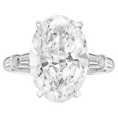 Internally Flawless GIA Certified 4.65 Carat Oval Diamond Ring
