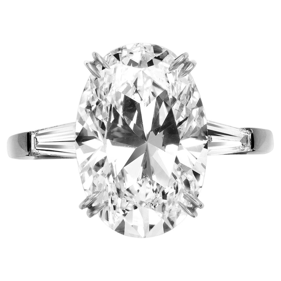 Internally Flawless GIA Certified 8.31 Carat Oval Diamond Ring