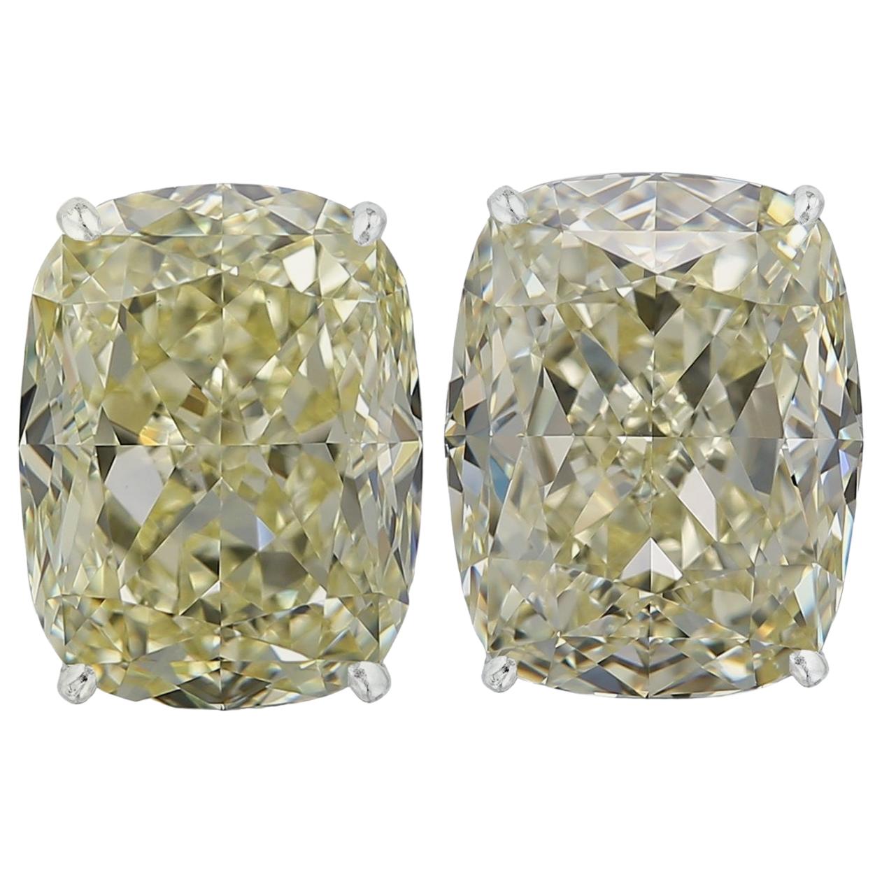 Internally Flawless/VS2 GIA Certified Fancy Light Yellow Diamond 10.04 Carat