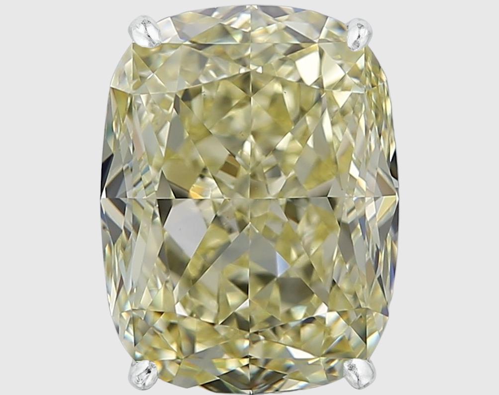 Modern Internally Flawless/VS2 GIA Certified Fancy Light Yellow Diamond 10.04 Carat