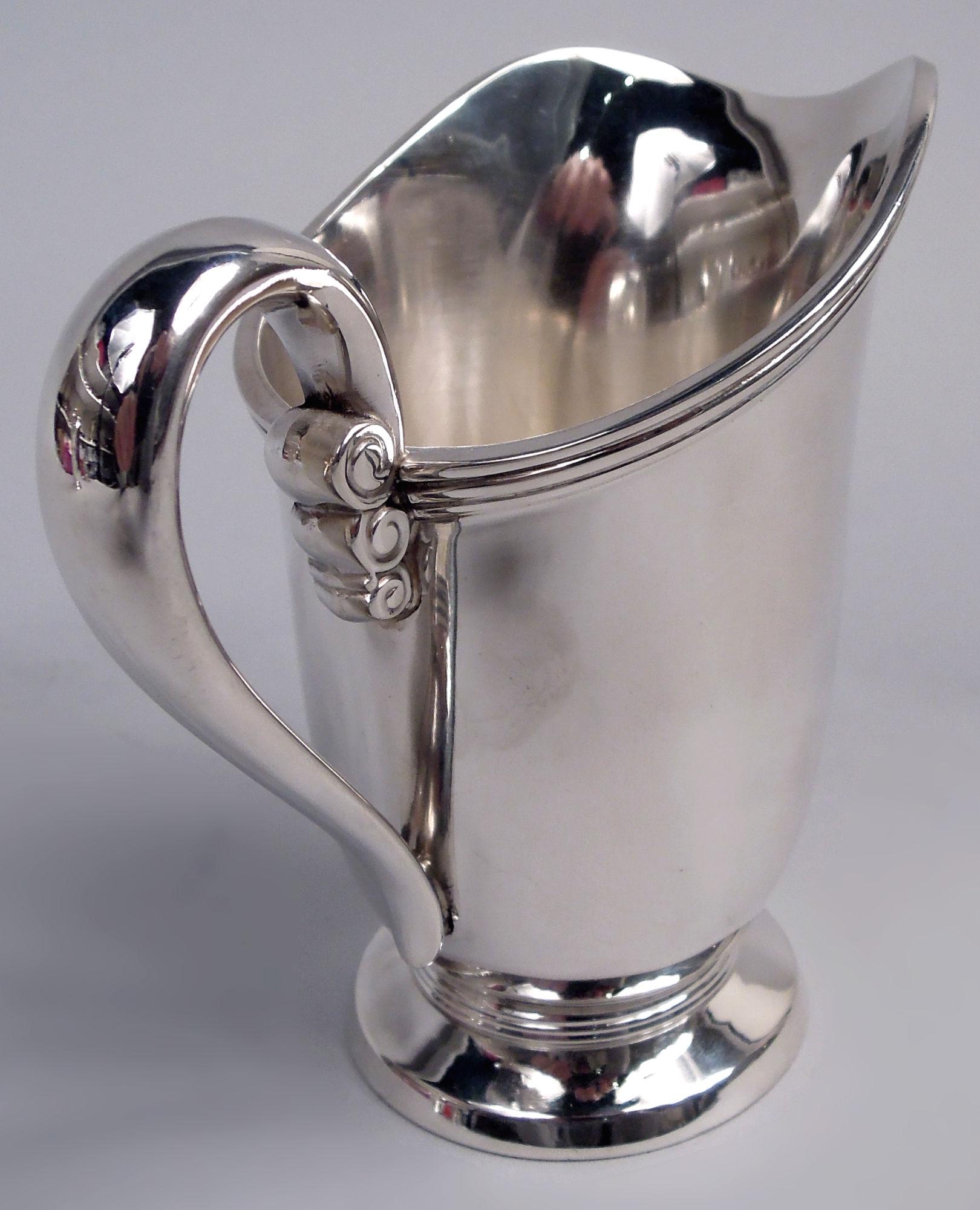 Sterling Silver International Coffee Set in Scandinavian-Inspired Northern Lights Pattern For Sale