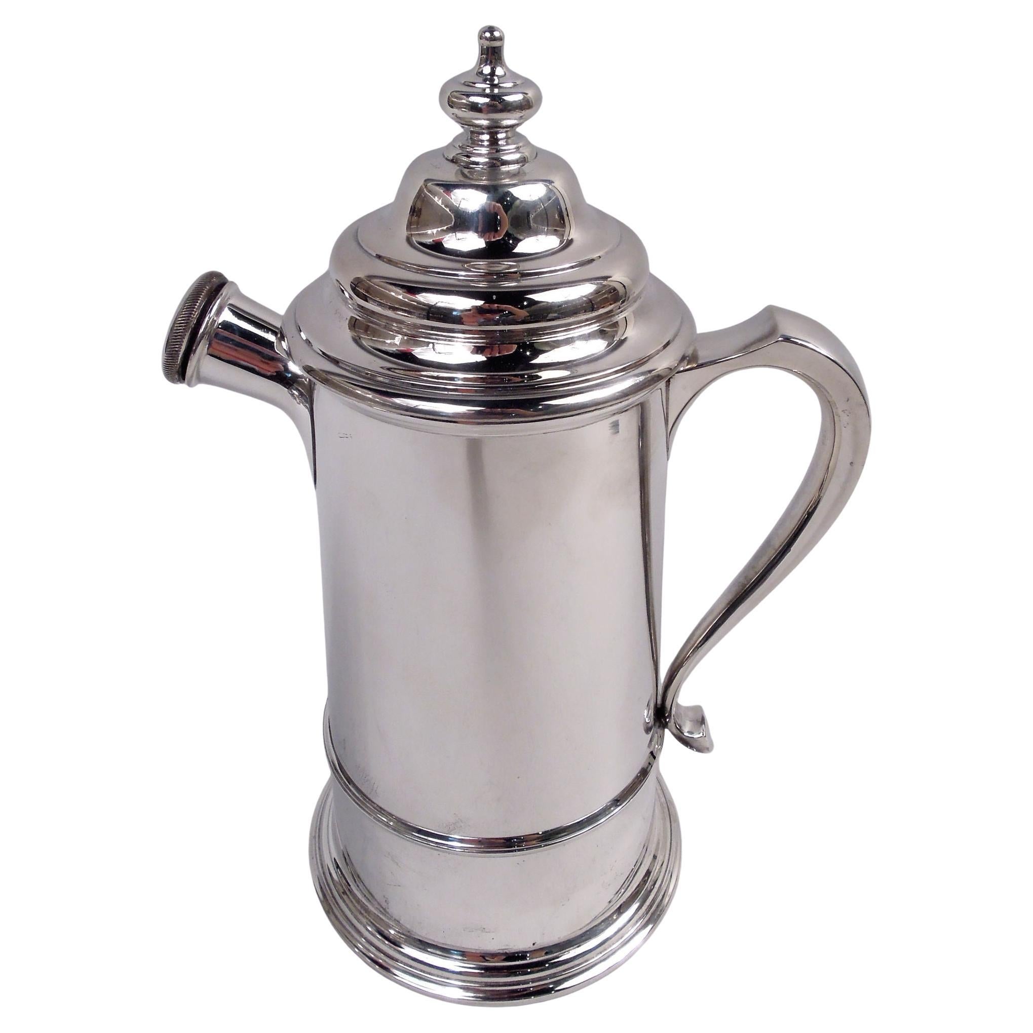 International Colonial Revival Sterling Silver Cocktail Shaker