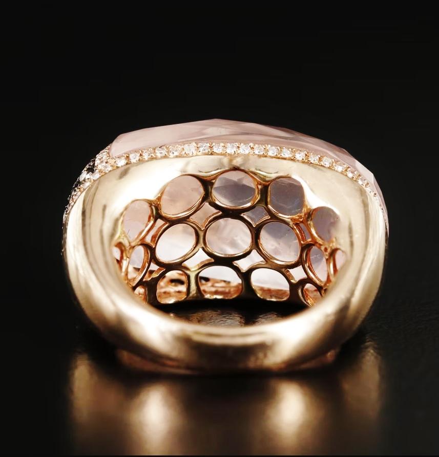 Round Cut International Diamond Jewelry Designer Diamond Gemstone Ring / 14K / 18.5 CWT For Sale