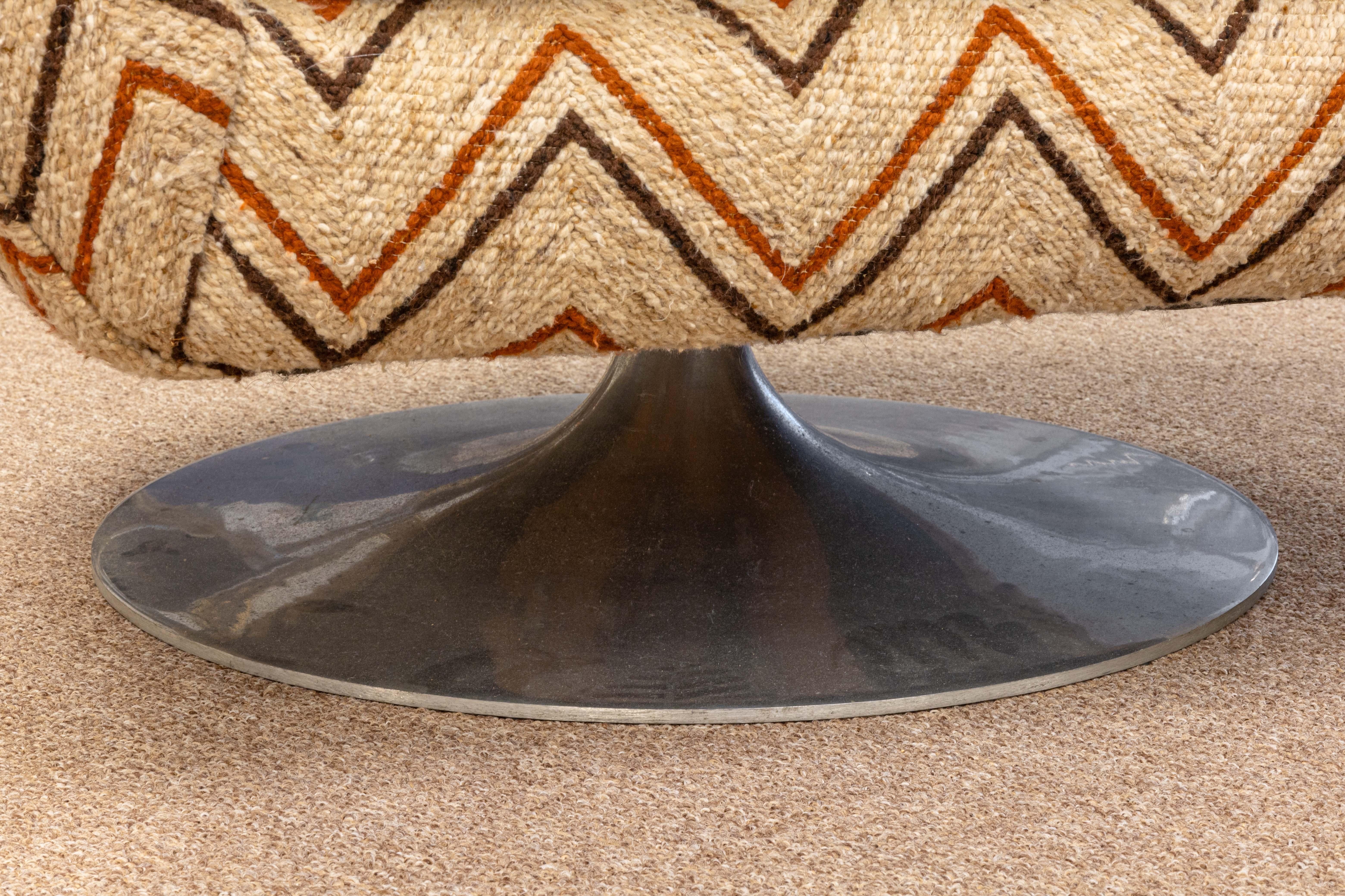 International Furniture Mid Century Mod Vintage Swivel Chair Chrome Tulip Base 2