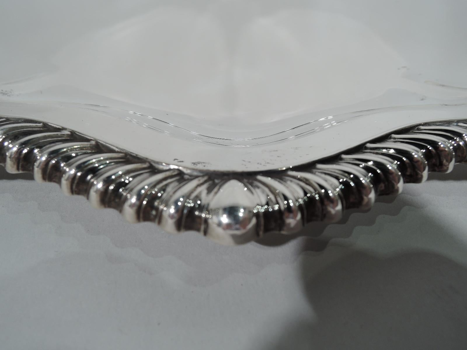 International Lord Robert Sterling Silver Georgian Tray In Excellent Condition In New York, NY