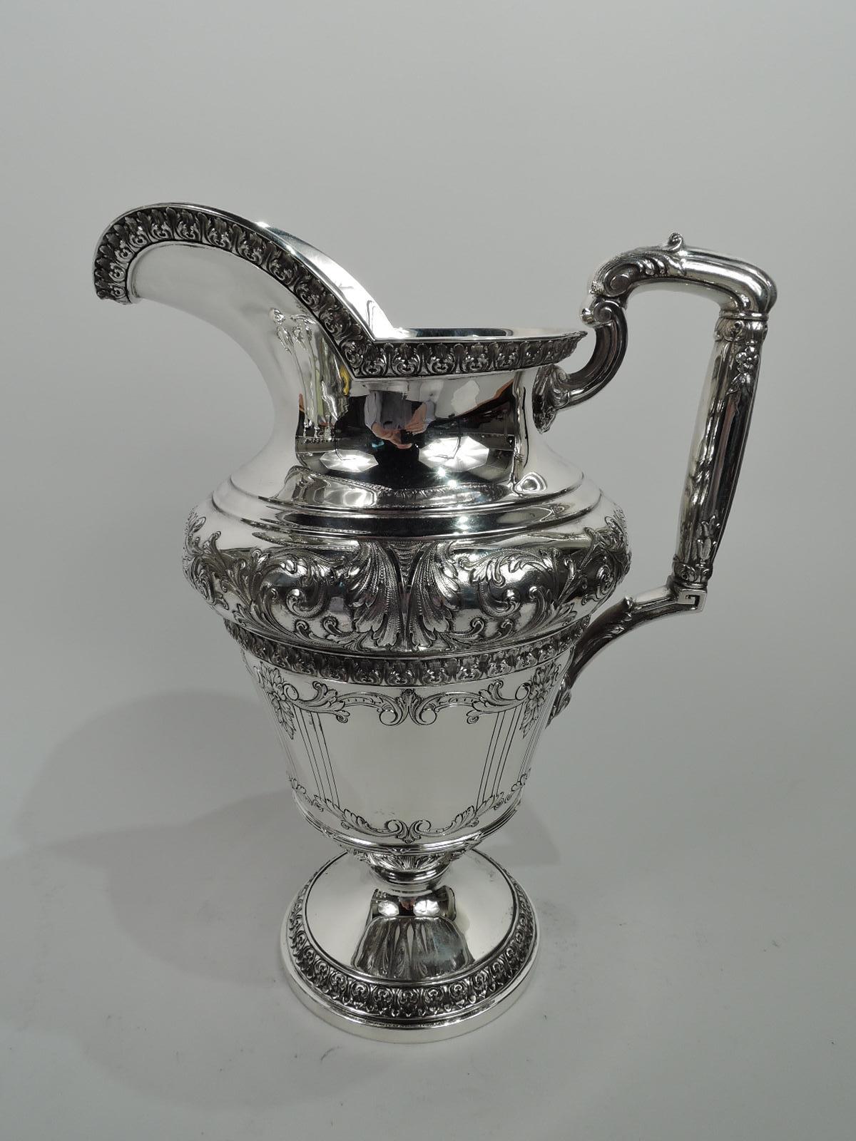 American International Marie Antoinette Sumptuous Sterling Silver Water Pitcher