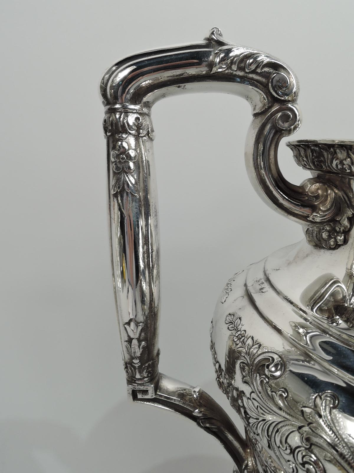 20th Century International Marie Antoinette Sumptuous Sterling Silver Water Pitcher