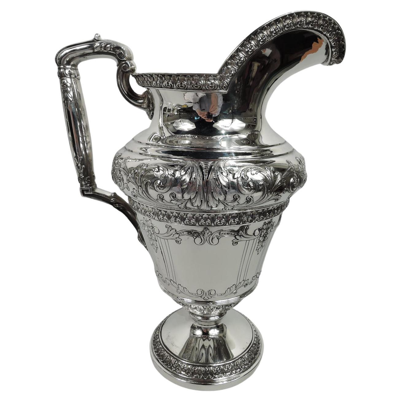 International Marie Antoinette Sumptuous Sterling Silver Water Pitcher