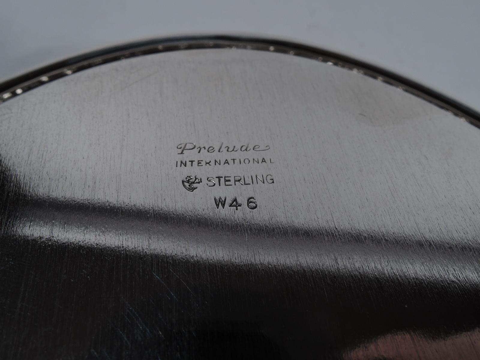 International Prelude Sterling Silver Oval Tray In Excellent Condition In New York, NY
