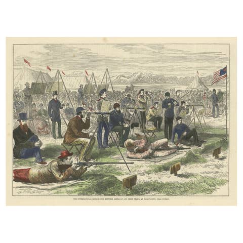 International Rifle Match Between American and Irish Teams at Dollymount, 1875
