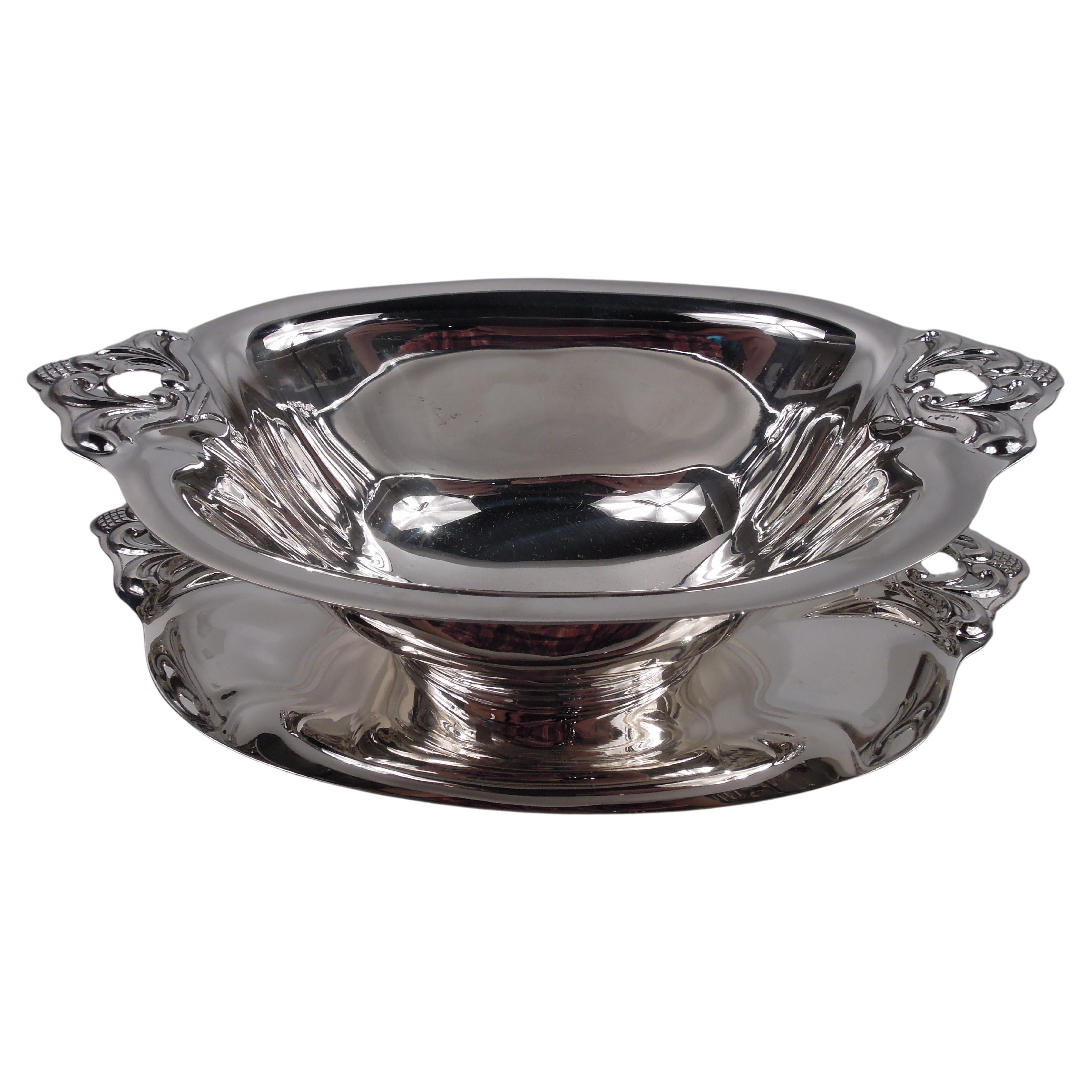 International Royal Danish Sterling Silver Sauce Bowl on Stand For Sale