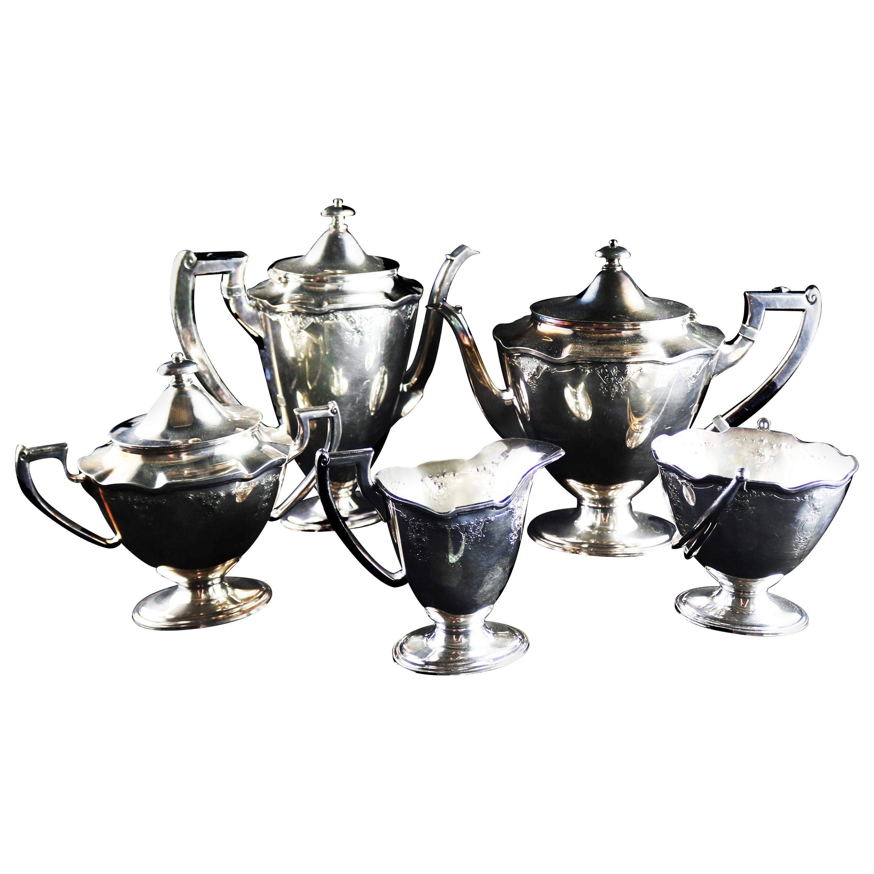 International Silver Co. Barbours English Regency Style Coffee and Tea Set