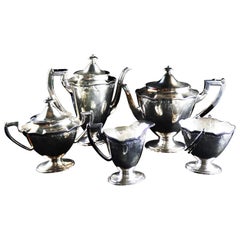 Vintage International Silver Co. Barbours English Regency Style Coffee and Tea Set