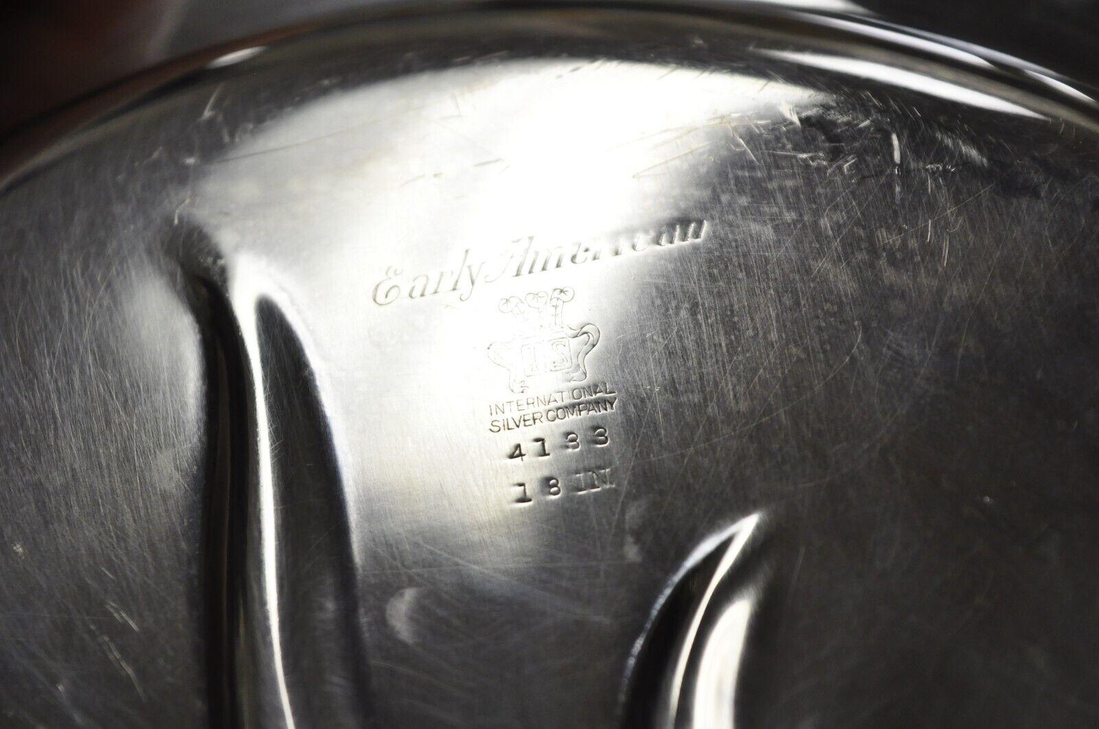 International Silver Co „Early American“ 4133 Oval Servierplatte für Fleischgeschirr, International Silver Co im Angebot 4