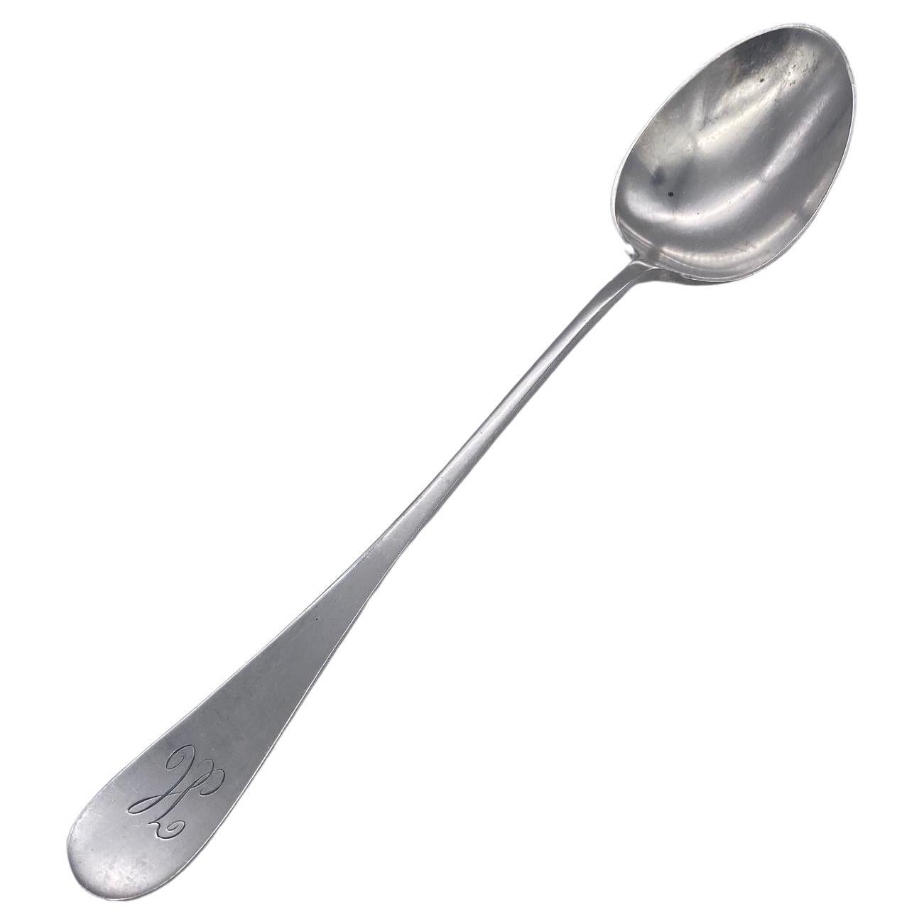 International Silver Comapany Vintage Stuffing Serving Spoon with Monogram H For Sale