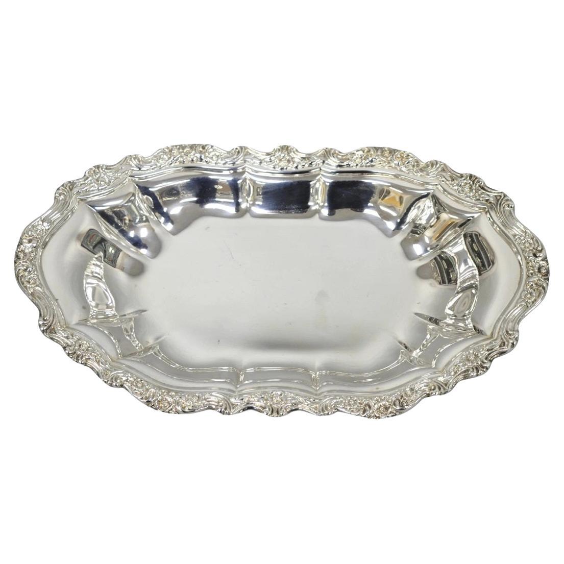 International Silver "Countess" Silver Plated Trinket Nut Dish Serving Platter For Sale