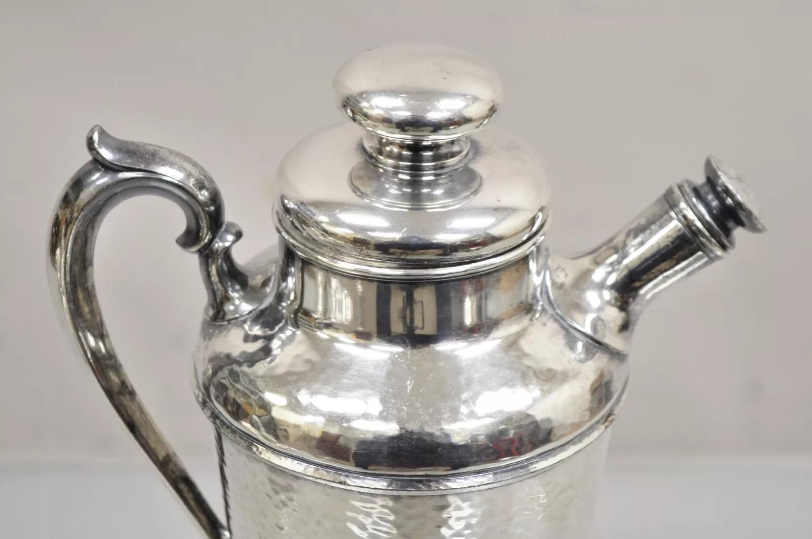 Sconosciuto International Silver Meriden SP Art Deco placcato argento Martini Cocktail Shaker in vendita