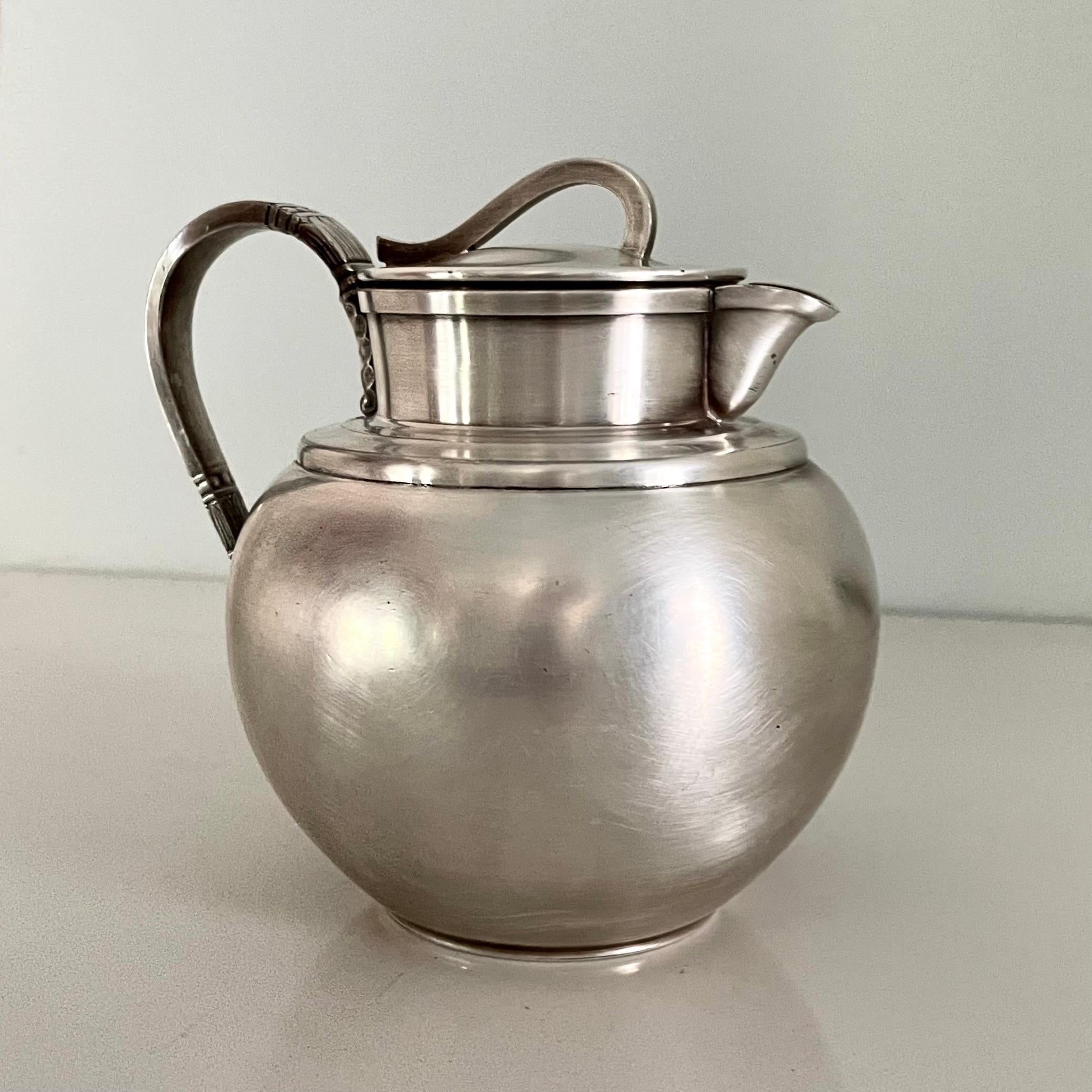 Etched International Silver 'Tropical' Pitcher For Sale