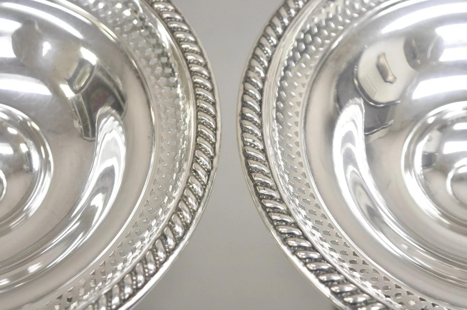 Unknown International Sterling Silver 925 Weighted Footed Compote Candy Dish Pair