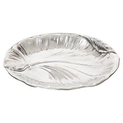 International Sterling Silver H251 Repousse Lily Serving Tray
