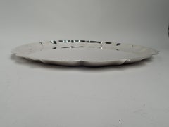 International Sterling Silver Tray with Georgian Piecrust Rim