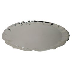 International Sterling Silver Tray with Georgian Piecrust Rim