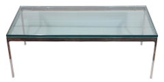 International Style Chrome and Glass Coffee Table by Zographos c 1970's