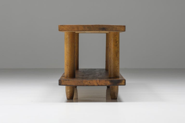 International Style, Rationalist, Italian Wooden Bench, Vitruvius, 20th Century For Sale 1