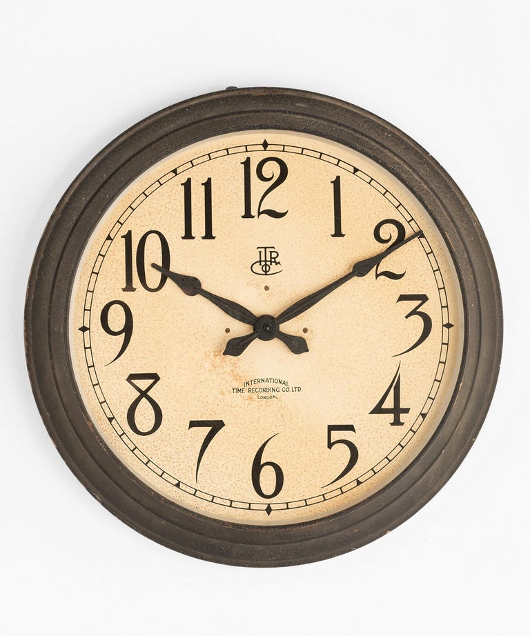 International Time Recording Co. Clock For Sale at 1stdibs