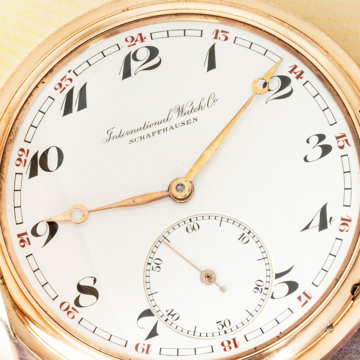 International Watch Co. A Rose Gold Full Hunter Pocket Watch C1900 In Excellent Condition For Sale In London, GB