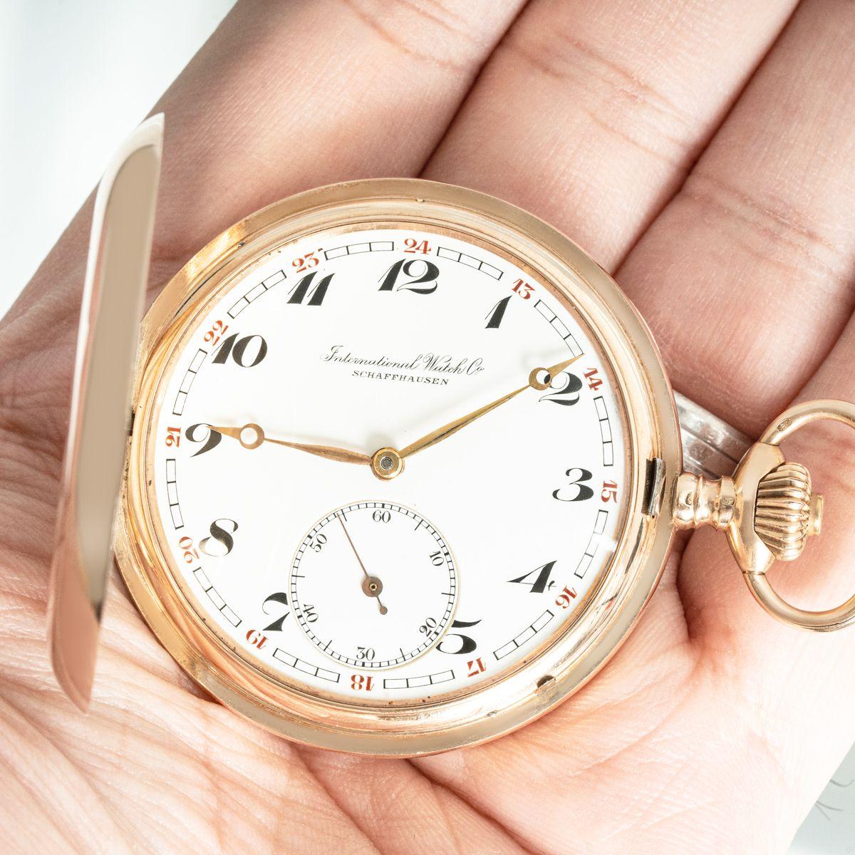 International Watch Co. A Rose Gold Full Hunter Pocket Watch C1900 For Sale 5