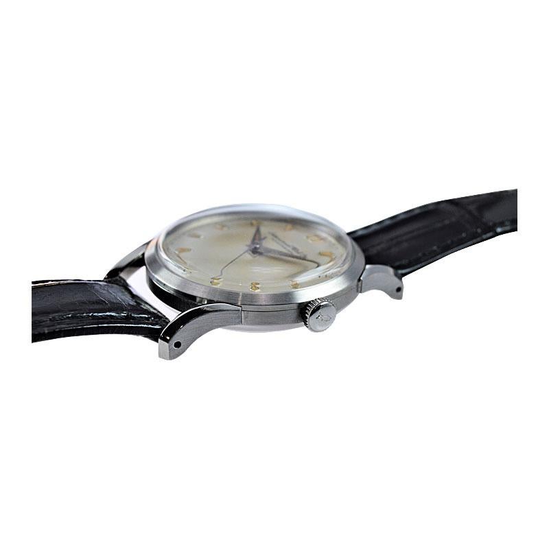 International Watch Co. Stainless Steel Automatic circa, 1940's For Sale 7