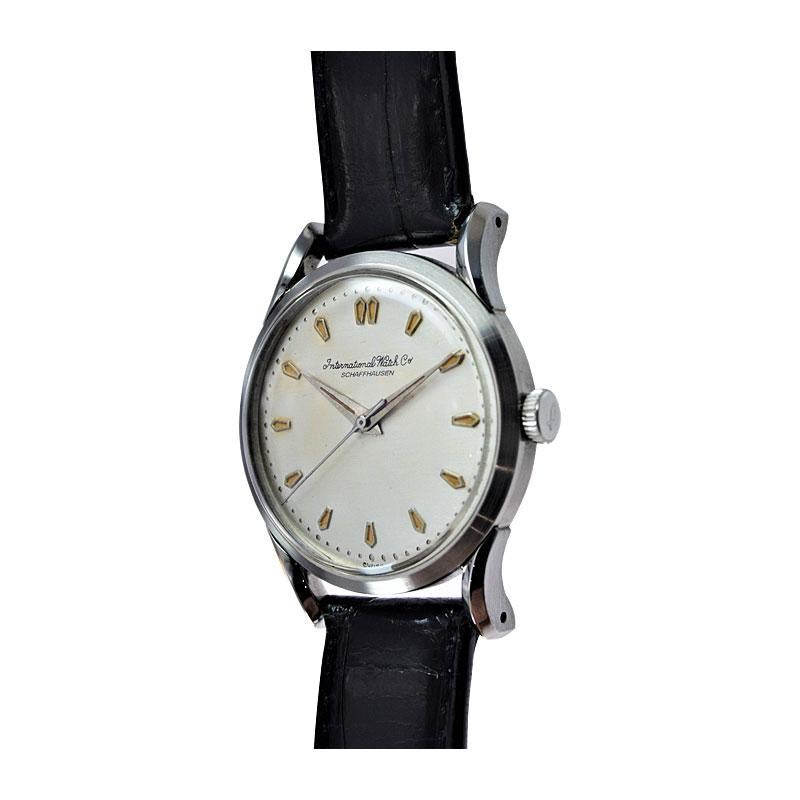 International Watch Co. Stainless Steel Automatic circa, 1940's For Sale 3