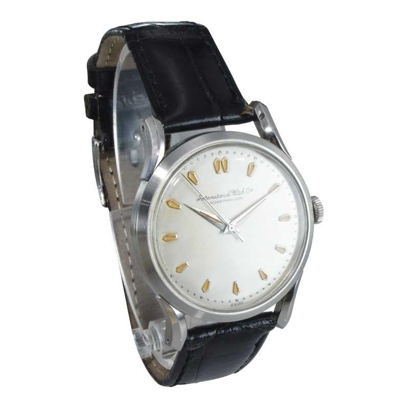 International Watch Co. Stainless Steel Automatic from Late 1940's For Sale 2