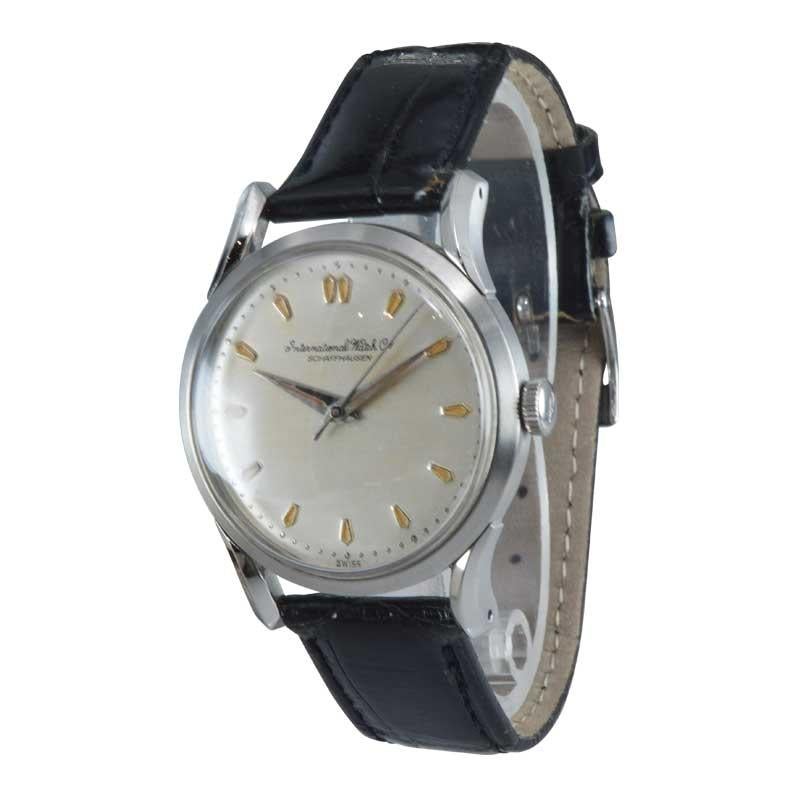 International Watch Co. Stainless Steel Automatic from Late 1940's In Excellent Condition In Long Beach, CA