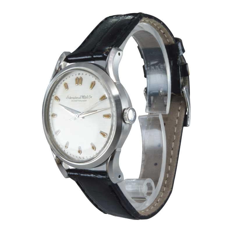 Women's or Men's International Watch Co. Stainless Steel Automatic from Late 1940's For Sale