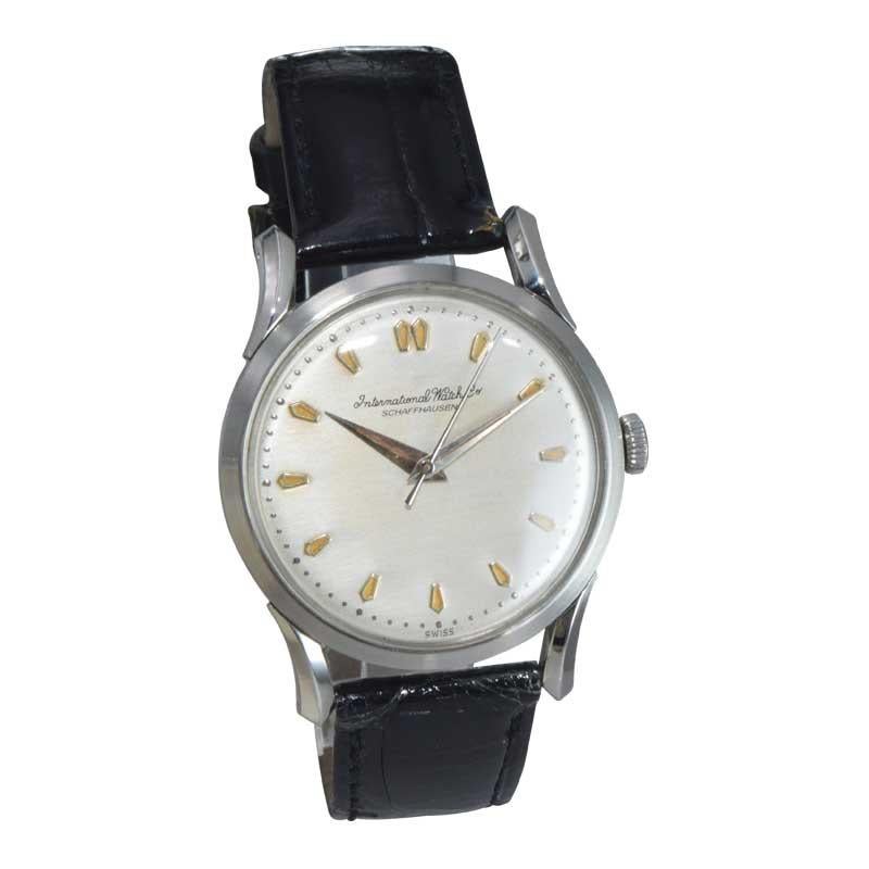 International Watch Co. Stainless Steel Automatic from Late 1940's For Sale 1