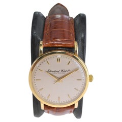 International Watch Company 18 Karat Gold Art Deco Full Size Wristwatch, 1940s
