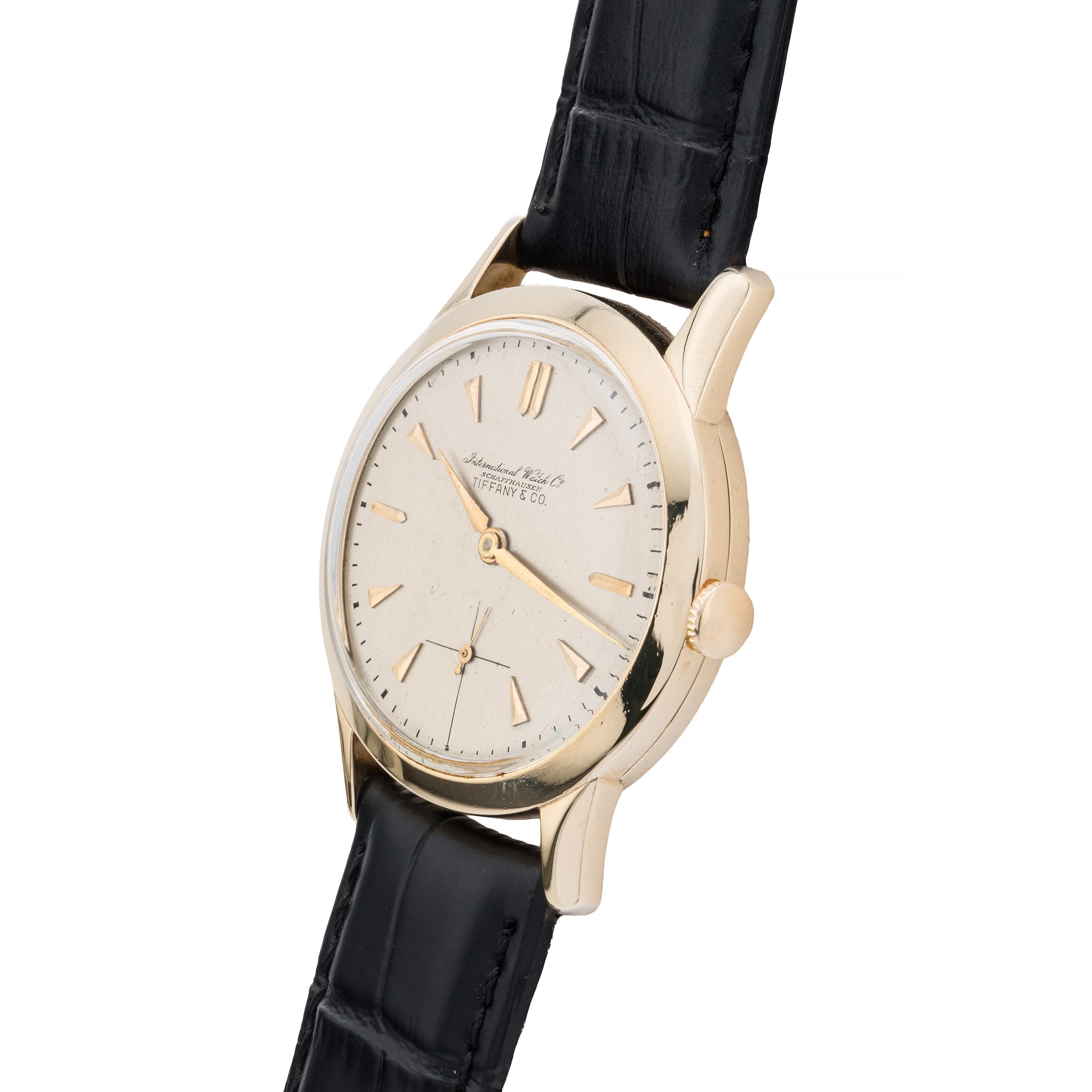 International Watch Company para Tiffany & Co Reloj de pulsera de caballero de oro amarillo Art Decó
