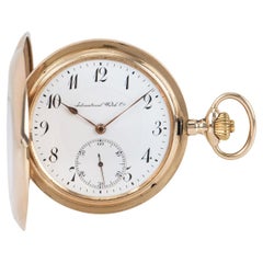 International Watch Company Full Hunter Keyless Manual Wind Lever Pocket Watch 