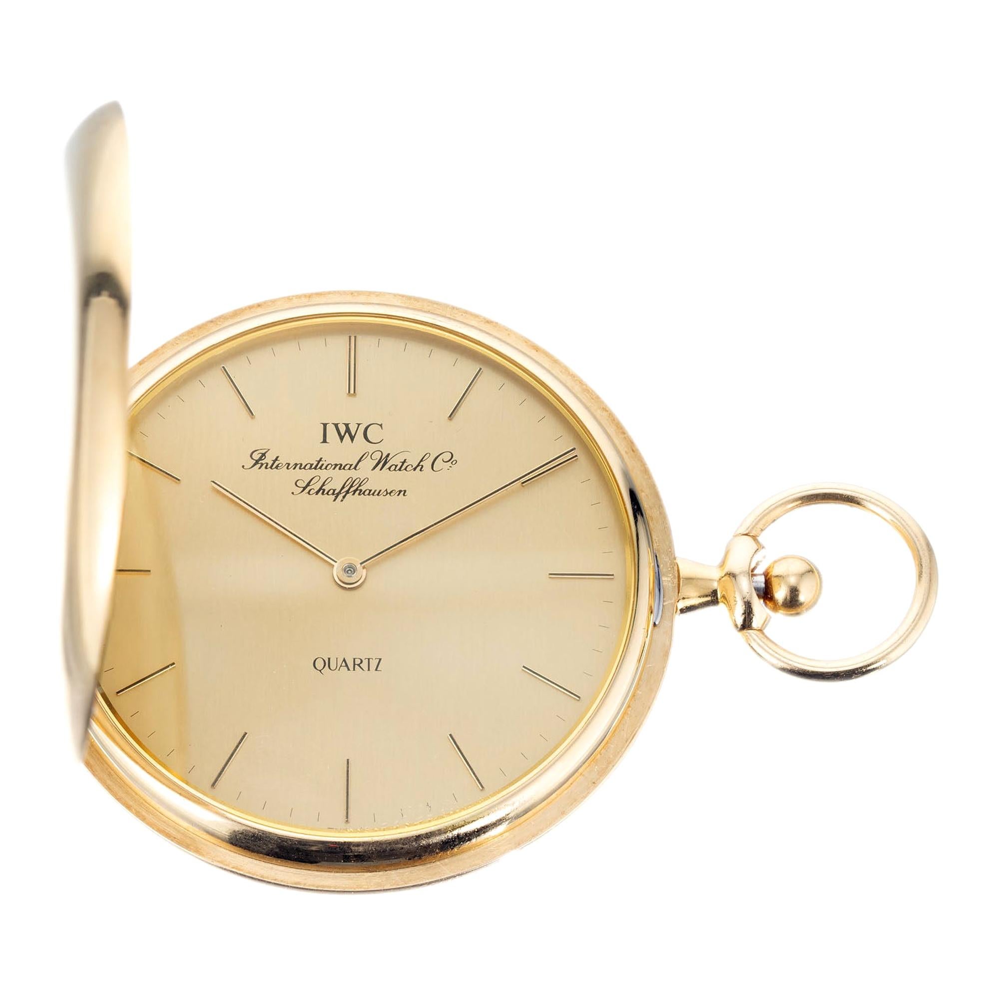 International Watch Company Gold Hunting Case Pocket Watch For Sale